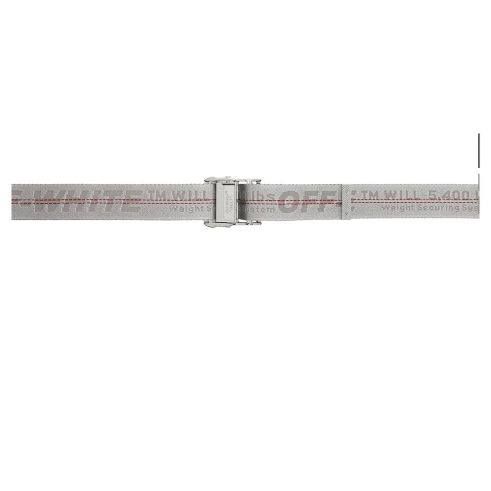 Womens off-white silver classic industrial belt! One size